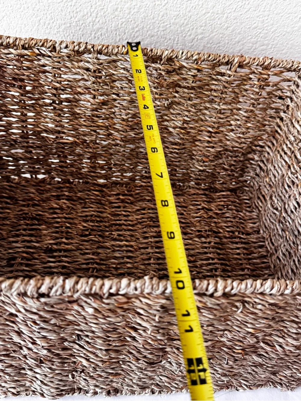 Natural Woven Seagrass Storage Basket - Brown